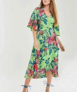 Liquorish Green Floral Midi Wrap Dress 9 Liquorish Green Floral Midi Wrap Dress -Liquorish Sales Store 04efd65de7464223b8fcd71e39c4943b scaled