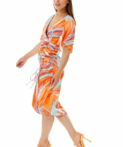 Liquorish Rouching Detail, Abstract Brush Stroke Print Midi Dress in Orange 8 Liquorish Rouching Detail, Abstract Brush Stroke Print Midi Dress in Orange -Liquorish Sales Store 05ebe05d19a44beda4e15d9c1e92fccd scaled