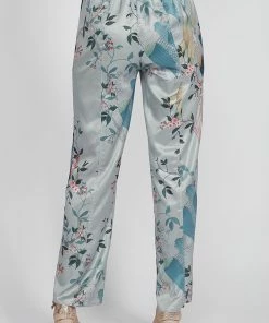 Liquorish Wide Leg Trousers in Bird Print Co-Ord - Multicolour -Liquorish Sales Store 0db2c32f3f894f0bab1f78c2c2eef880