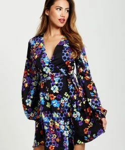 Liquorish Speckle Floral Print Mini Wrap Dress - Multicolour -Liquorish Sales Store 1e24c60a1fb642658ceed82702269005 scaled