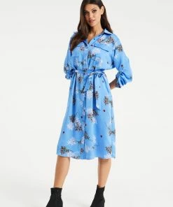 Liquorish Floral Print Shirt Dress in Light Blue -Liquorish Sales Store 1f4a972858e24ebdaecda1ff834331b3 scaled