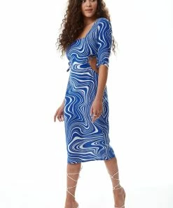 Liquorish Marble Print Jersey Midi Dress with Cut Out Details in Blue -Liquorish Sales Store 2482faa1df1e4adcbcba7123c92c5986 scaled