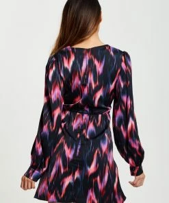 Liquorish Abstract Ikat Print Mini Wrap Dress in Black and Pink -Liquorish Sales Store 32c8ad5331ca4f23af633a6bfd591b23 scaled