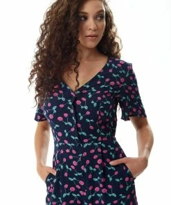 Liquorish Cherry Print Jumpsuit in Navy - Blue -Liquorish Sales Store 34352c317ec64d18861e8d190a1b3db4 scaled