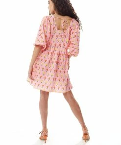 Liquorish Pink Floral Smock Mini Dress -Liquorish Sales Store 3448bb2d1b274c9788f109d261b2ebcf