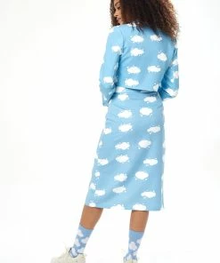 Liquorish Cloud Print Skirt in Blue -Liquorish Sales Store 345e1f8d8dad406097a4ffd5b6ebab76 scaled