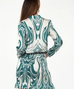 Liquorish Marble Print Dress in Green -Liquorish Sales Store 369185ff471b4565a3309dbb365e467c
