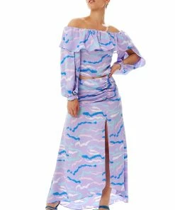 Liquorish Abstract Print Gathered Front Maxi Skirt - Lilac -Liquorish Sales Store 3b0b756a80124dcfa0b99756b74e232e scaled
