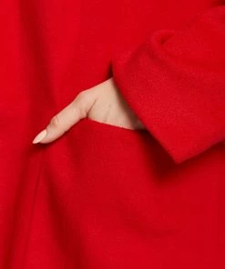 Liquorish Belted Longline Coat in Red -Liquorish Sales Store 3b27ccbbe863467f8180ddb6dd8e6fbd scaled