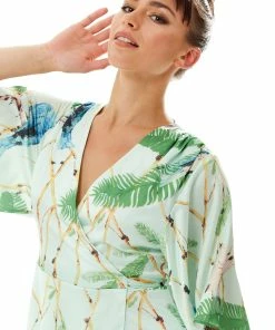 Liquorish Bird Print Midi Wrap Dress in Mint Green -Liquorish Sales Store 3b7b59eff42f44ec81f67537627bbc69 scaled