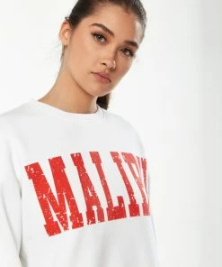 Liquorish Sweatshirt with Malibu Print in White -Liquorish Sales Store 3dfdc69975ca410ca9e09e2f200af2bd scaled