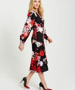 Liquorish Rose Print Midi Lace Up Dress in Red and Pink - Multicolour -Liquorish Sales Store 3fb1ebc1ea9d4f1eb4268eb6f03b41e2 scaled