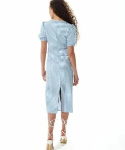 Liquorish Gingham Cut out front Midi Dress in Blue and White -Liquorish Sales Store 41b410720f744e838d376d4066565385 scaled