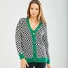 Liquorish Chequered Cardigan in Black and White and Green - Multicolour 1 Liquorish Chequered Cardigan in Black and White and Green - Multicolour -Liquorish Sales Store 42a9a1f3868e4e8583d81f1b5cd2a28a