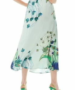 Liquorish Mint Green Bird and Floral Print Midi Skirt with Side Slit -Liquorish Sales Store 45f2c6a582544cae9e52beaa644bfb42 scaled