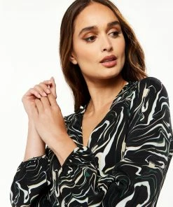 Liquorish Scribble Print Mini Wrap Dress with Long sleeves in Black 11 Liquorish Scribble Print Mini Wrap Dress with Long sleeves in Black -Liquorish Sales Store 47933523db4248e1be217ee2999d085d 1
