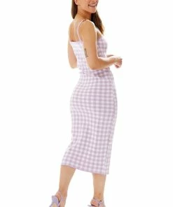 Liquorish Knitted Midi Dress in Lilac and White Check -Liquorish Sales Store 47bfadc948564bfc9a780f0685031122 scaled