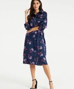 Liquorish Floral Print Shirt Dress in Navy 10 Liquorish Floral Print Shirt Dress in Navy -Liquorish Sales Store 4e68515edb3e4988ae8f4ea3da19884d scaled