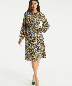 Liquorish Floral Print Midi Dress with Smock Waist in Multicolour -Liquorish Sales Store 4fc1d76d05f6456490c99c5466131445 scaled