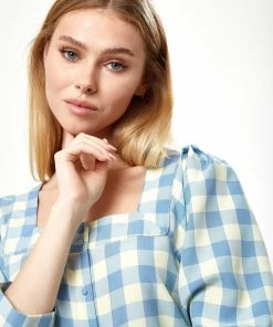 Liquorish Blue Gingham Puff Sleeve Dress 9 Liquorish Blue Gingham Puff Sleeve Dress -Liquorish Sales Store 524a44a7b6654785a1353a0241e29bea scaled