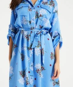 Liquorish Floral Print Shirt Dress in Light Blue -Liquorish Sales Store 576a19af580943d9b4f205eca18ddfec scaled