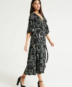 Liquorish Scribble Print Maxi Wrap Dress with Kimono Sleeves in Black 10 Liquorish Scribble Print Maxi Wrap Dress with Kimono Sleeves in Black -Liquorish Sales Store 590e844b448844e48a9af1acb6a795b0 scaled
