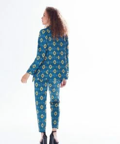 Liquorish African print suit blazer in blue, yellow & navy - Multicolour -Liquorish Sales Store 5ba3afb21c064a3cb8f3aa94b911928d scaled