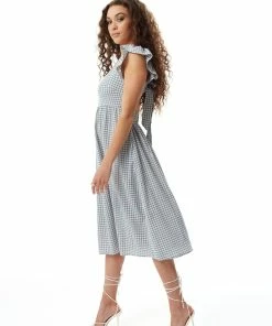 Liquorish Cut out back Midi Dress in Blue and Cream Gingham -Liquorish Sales Store 61ac1feaa17b4eacb75fe5fe4ef5c41b scaled