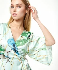 Liquorish Bird Print Midi Wrap Dress in Mint Green -Liquorish Sales Store 64af8729e3244e468ce30513f9b908dd scaled