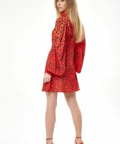 Liquorish Animal Print Mini Dress with Scalloped Hem Collar in Red -Liquorish Sales Store 6594438f36cc446f94fef3b4e2af1da9 scaled