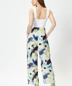 Liquorish Multicolour Abstract print trousers with matching tie waist -Liquorish Sales Store 6a9deaf74a104c5e8e4a3e74035668d6 scaled