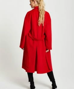 Liquorish Belted Longline Coat in Red -Liquorish Sales Store 6d58fd8da0f4469ca42ec4d32db906dc scaled