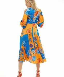 Liquorish Midi Dress In Orange & Blue Floral Print -Liquorish Sales Store 6df7b2cecb004ea1a3bd1e00fb5464c5 scaled