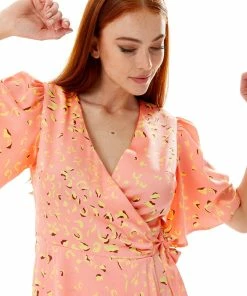 Liquorish Abstract Animal Print Wrap Dress in Peach -Liquorish Sales Store 6fcc96a4878c4700ae5ba362ffb04dab scaled
