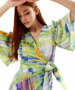 Liquorish Abstract Print Mini Dress in Green with Short Sleeves - Multicolour 11 Liquorish Abstract Print Mini Dress in Green with Short Sleeves - Multicolour -Liquorish Sales Store 7527bdb11b4e411f94e10a1b212b14d2 scaled