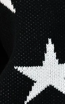 Liquorish White Star Cardigan in Black - Black/White 7 Liquorish White Star Cardigan in Black - Black/White - Image 5