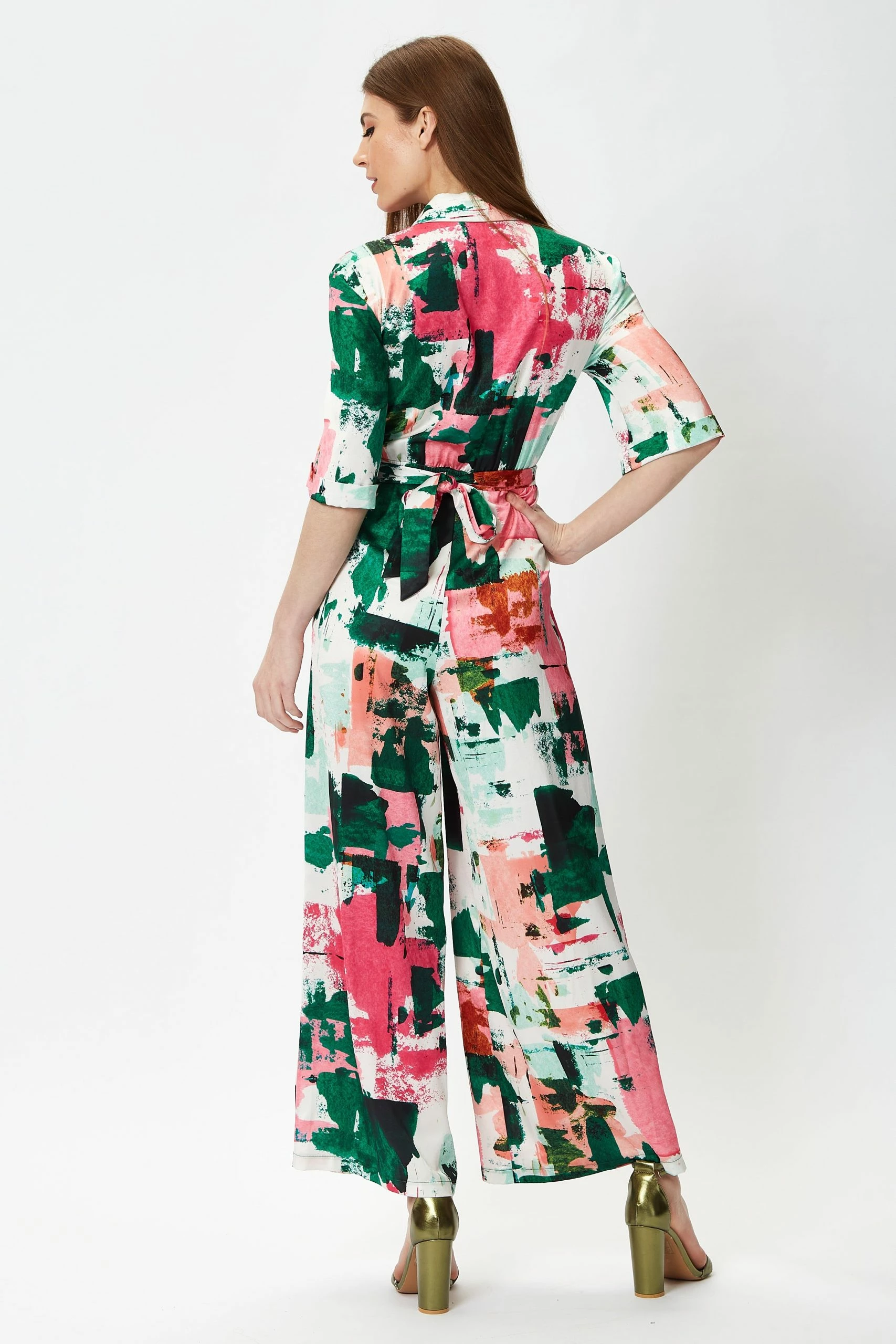 Liquorish Abstract Print Multicolour Jumpsuit with Short Sleeves 6 Liquorish Abstract Print Multicolour Jumpsuit with Short Sleeves - Image 4