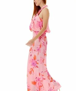 Liquorish Halter Maxi Floral Print Dress in Pink -Liquorish Sales Store 7c6d7cd079394c81a624ccb200450996 scaled