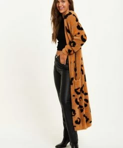 Liquorish Animal Pattern Longline Cardigan in Brown -Liquorish Sales Store 7d0ca2d1b350485a84347750d0bf20f4 scaled