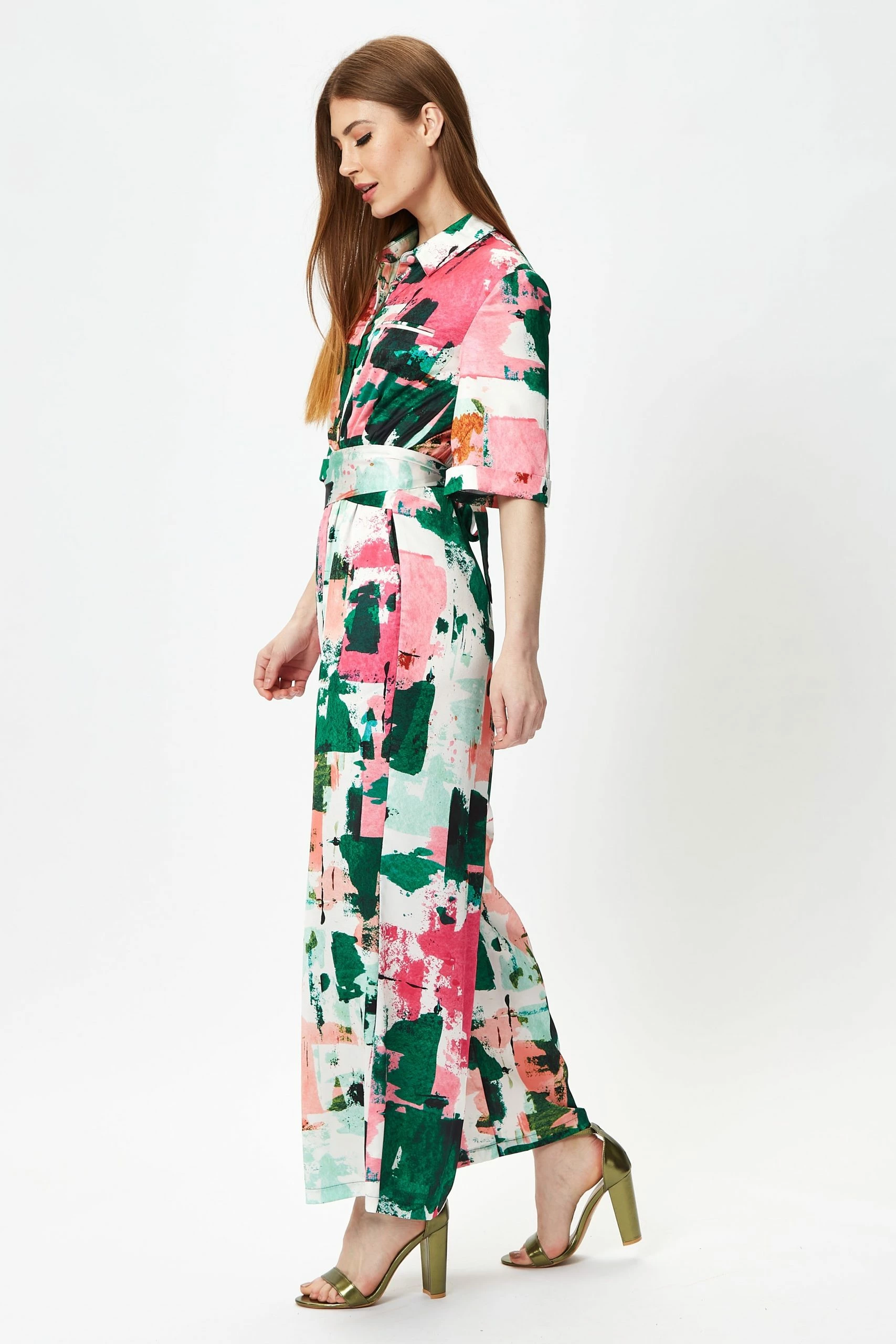 Liquorish Abstract Print Multicolour Jumpsuit with Short Sleeves 5 Liquorish Abstract Print Multicolour Jumpsuit with Short Sleeves - Image 3