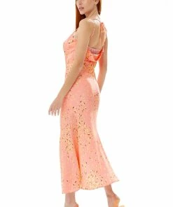 Liquorish Cowl Neck Abstract Animal Print Dress in Peach -Liquorish Sales Store 7e517b6119514351ba28b37bd010e682 scaled