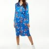Liquorish Floral Print Shirt Dress in Bright Blue -Liquorish Sales Store 7fe12b2f743c40dcadec523d4335334a