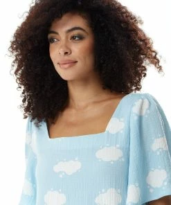 Liquorish Cloud Print Midi Smock Dress in Blue -Liquorish Sales Store 8451b0f676f34e9080bcbac4bcd27b97 scaled