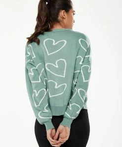 Liquorish All Heart Cardigan in Green & White -Liquorish Sales Store 8549bcd094be41afaf8cd18de0b31139 scaled
