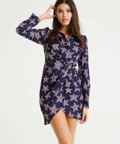 Liquorish Leopard Star Print Mini Dress with Collar and Twisted Front Detail in Navy - Blue/Navy 10 Liquorish Leopard Star Print Mini Dress with Collar and Twisted Front Detail in Navy - Blue/Navy -Liquorish Sales Store 8a3a9e60cac3468182440b34893cf787 scaled
