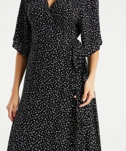 Liquorish Polka Dot Midi Wrap Dress in Black with Kimono Sleeves -Liquorish Sales Store 8aedf8355e4e43c5ac66046d7770fdd2 scaled