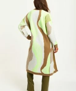 Liquorish Longline Cardigan in Brown, Green and White - Multicolour -Liquorish Sales Store 8d498b3b15ca4ceb891d63685a6256bb scaled