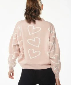 Liquorish All Heart Cardigan in Pink & White -Liquorish Sales Store 900658a0c400483899f0ccb8e1c998b0