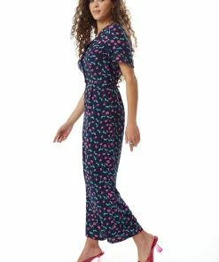 Liquorish Cherry Print Jumpsuit in Navy - Blue -Liquorish Sales Store 92112f7bf22b49fdb5f8a7b41d75f42e scaled