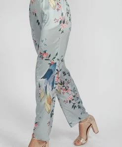 Liquorish Wide Leg Trousers in Bird Print Co-Ord - Multicolour -Liquorish Sales Store 94bbfaa08ffb4bb59d23354e9d63a977